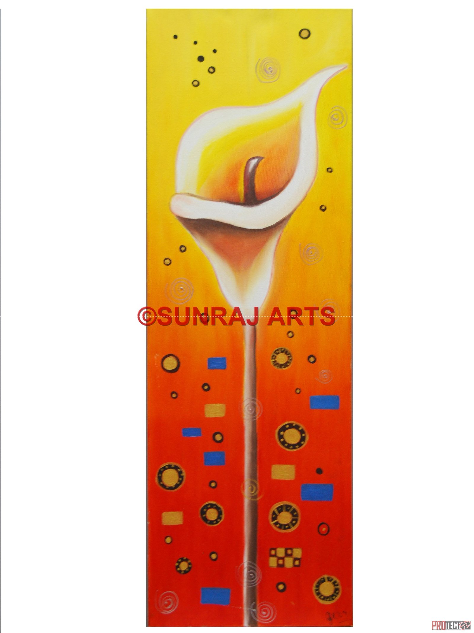 Pot of Nector in Yellow( Oil),30x90cm